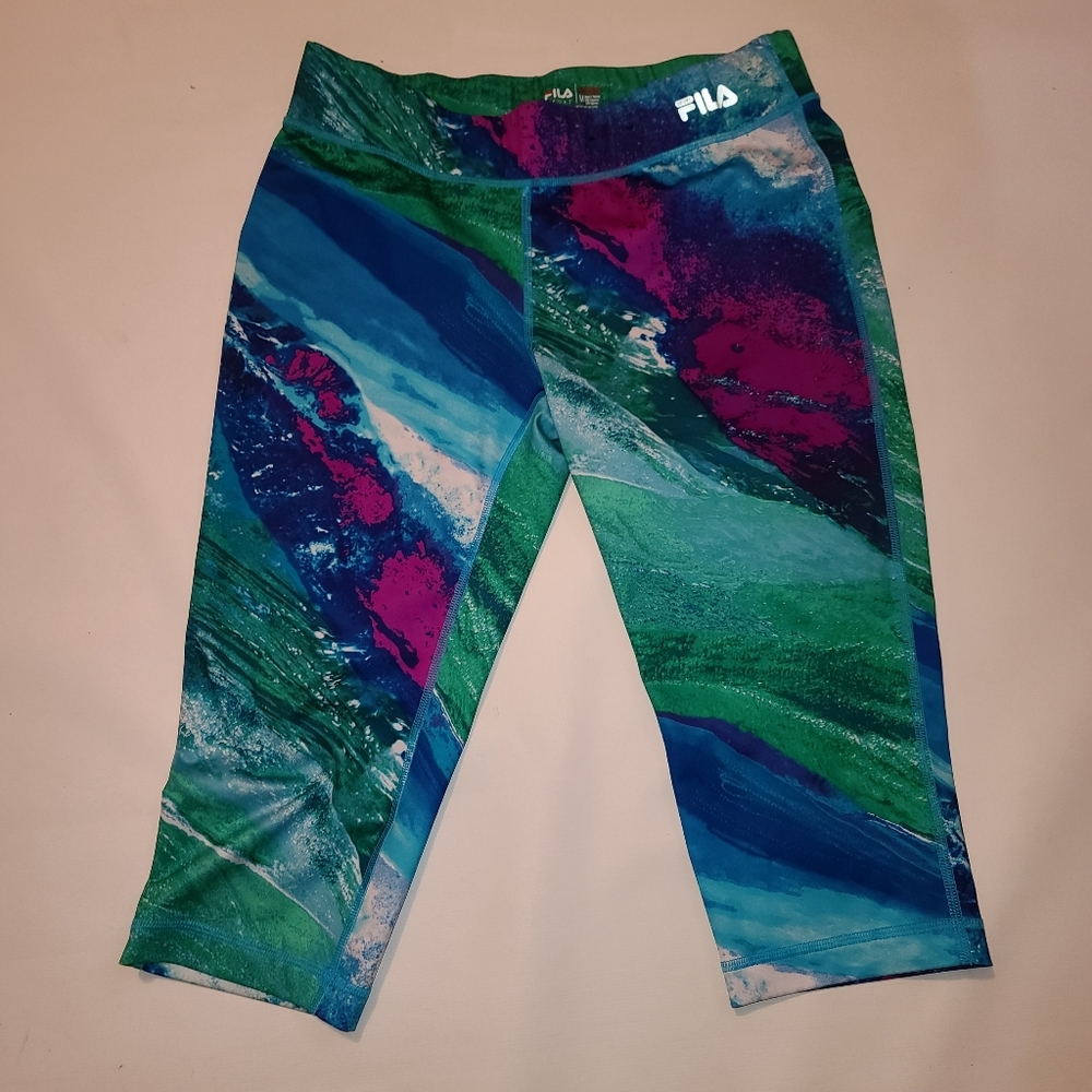 Fila running capri leggings colorful